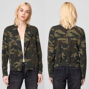 NWT Blank NYC Camo Print Woven Moto Jacket